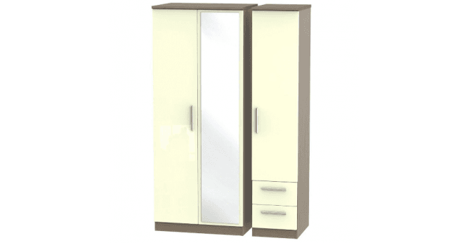Welcome Knightsbridge Triple Mirror + Drawer Wardrobe