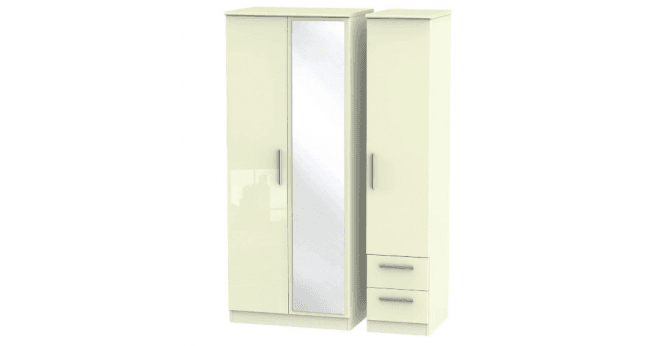 Welcome Knightsbridge Triple Mirror + Drawer Wardrobe
