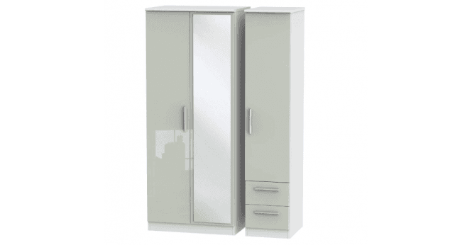 Welcome Knightsbridge Triple Mirror + Drawer Wardrobe