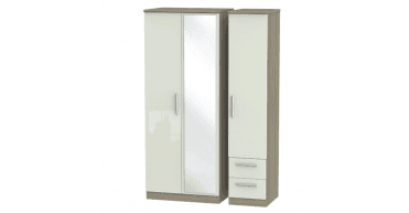 Knightsbridge Triple Mirror + Drawer Wardrobe