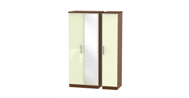 Knightsbridge Triple Mirror Wardrobe