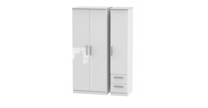 Welcome Knightsbridge Triple Plain + Drawer Wardrobe