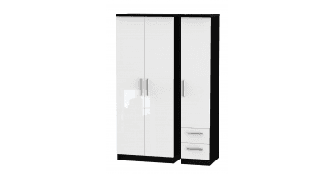 Knightsbridge Triple Plain + Drawer Wardrobe