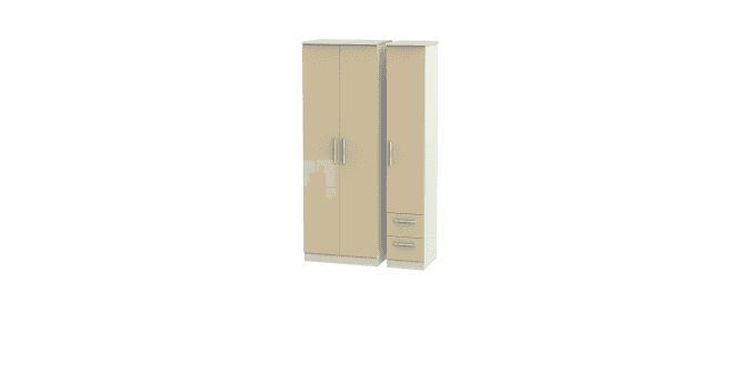 Welcome Knightsbridge Triple Plain + Drawer Wardrobe
