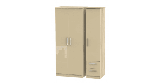 Welcome Knightsbridge Triple Plain + Drawer Wardrobe