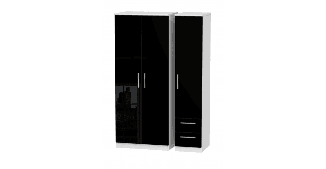 Welcome Knightsbridge Triple Plain + Drawer Wardrobe