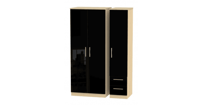 Welcome Knightsbridge Triple Plain + Drawer Wardrobe