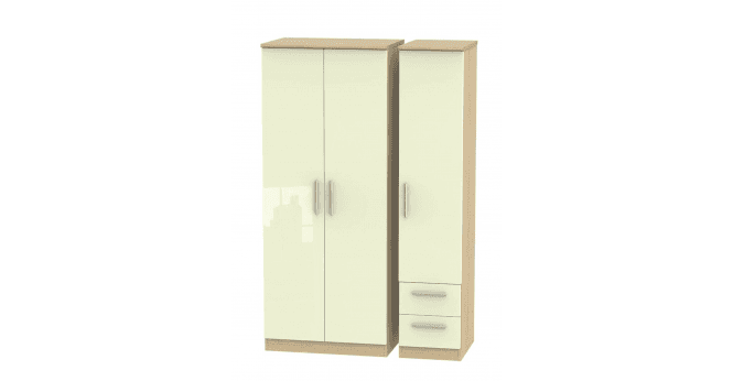 Welcome Knightsbridge Triple Plain + Drawer Wardrobe