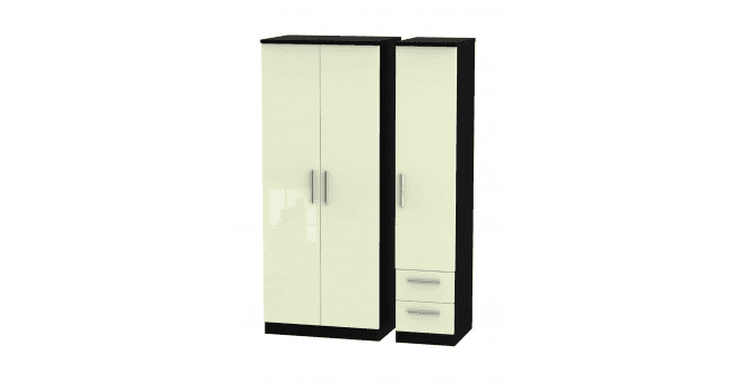 Welcome Knightsbridge Triple Plain + Drawer Wardrobe
