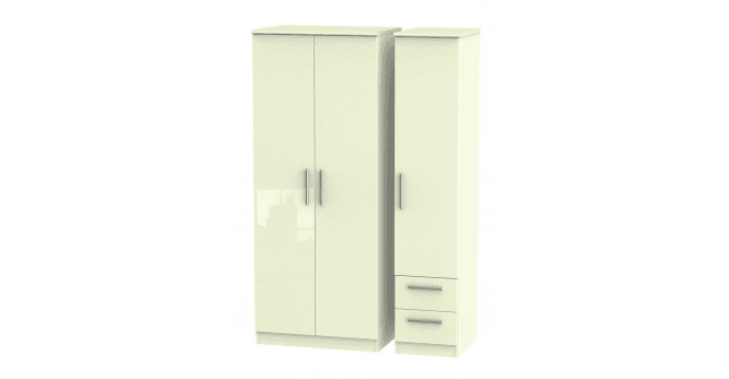 Welcome Knightsbridge Triple Plain + Drawer Wardrobe