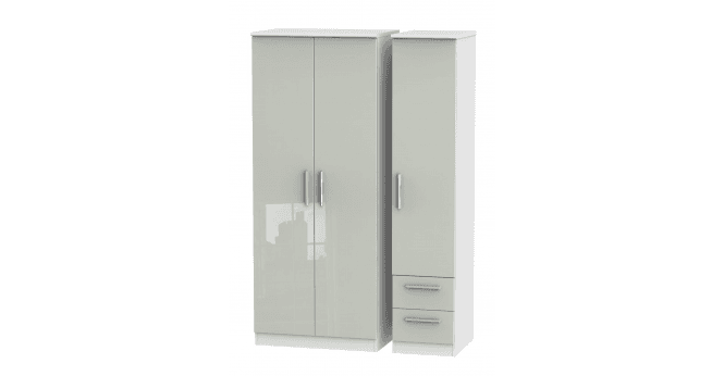 Welcome Knightsbridge Triple Plain + Drawer Wardrobe