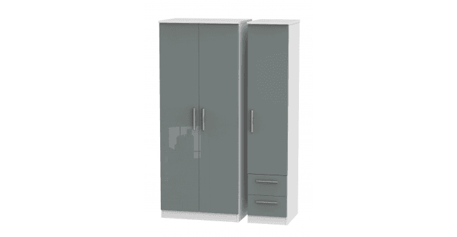 Welcome Knightsbridge Triple Plain + Drawer Wardrobe