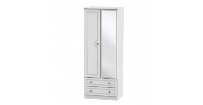 Welcome Pembroke Tall 2ft6in 2 Drawer Mirror Wardrobe