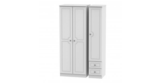 Welcome Pembroke Tall Triple Plain + Drawer Wardrobe