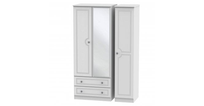 Welcome Pembroke Triple 2 Drawer Mirror Wardrobe