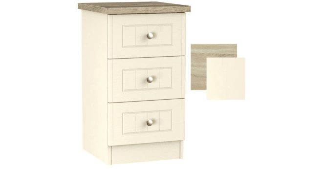 Welcome Vienna 3 Drawer Bedside Cabinet