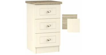 Vienna 3 Drawer Bedside Cabinet