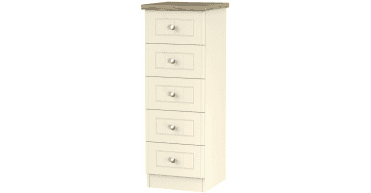 Vienna 5 Drawer Bedside Cabinet