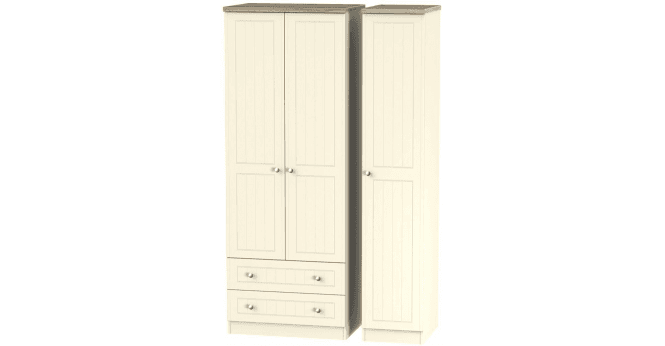 Welcome Vienna Tall Triple 2 Drawer Wardrobe