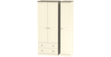Vienna Tall Triple 2 Drawer Wardrobe