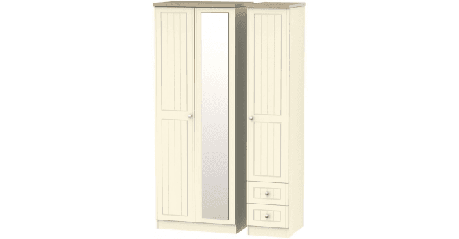 Welcome Vienna Tall Triple Mirror + Drawer Wardrobe