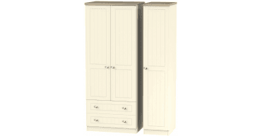 Vienna Triple 2 Drawer Wardrobe