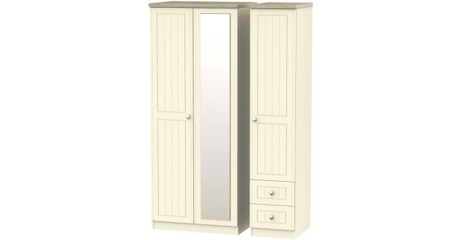 Welcome Vienna Triple Mirror + Drawer Wardrobe
