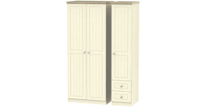 Welcome Vienna Triple Plain + Drawer Wardrobe